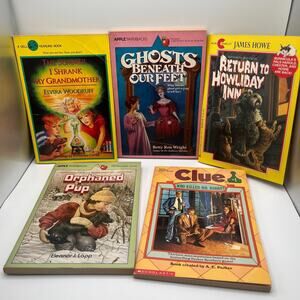 Lot of vintage 1990's children's paperback books, mystery, Apple Paperback,